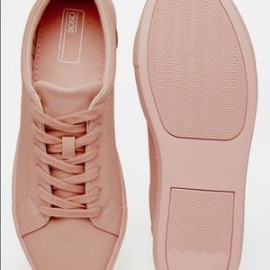ASOS lace up Sneakers Pink